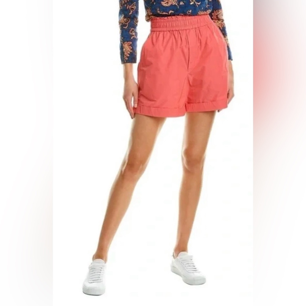 A.L.C. Women's Kaleb Pull- Vibrant Coral Pink Cuffed Shorts
